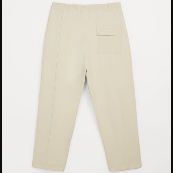 ZARA MAN ECRU TECHNICAL FABRIC PLEATED JOGGER EFFECT PANT TROUSERS $69.90 - Picture 8 of 9
